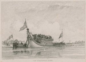 ステーショナーズバージ、テムズ川、ロンドン 作： エドワード・ウィリアム・クック